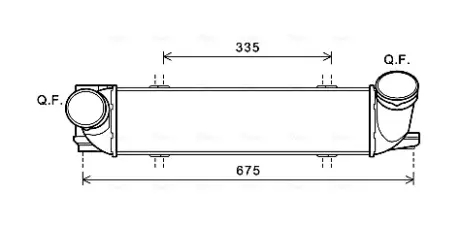 AVA BMW Інтеркулер 1 Купе (E82) 07-, 3 (E90) 06-, 3 Touring (E91) 06-, 3 Купе (E92) 07- AVA QUALITY COOLING BW4438
