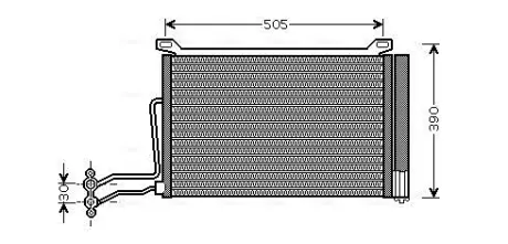 AVA MINI Радіатор кондиціонера (конденсатор) (R50, R53) One D 03- AVA QUALITY COOLING BW5264D