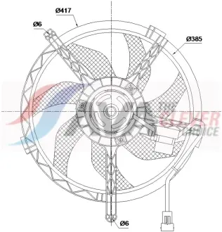 AVA MINI Вентилятор радіатора (без дифузора) MINI (R56) 10-, MINI (R55) 10-, MINI PACEMAN (R61) 12- AVA QUALITY COOLING BW7663