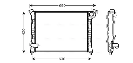 Радіатор, Система охолодження двигуна AVA QUALITY COOLING BWA2314
