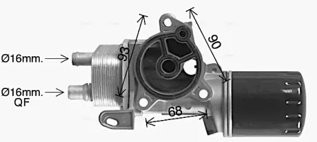 Радиатор масляный в сборе CITROEN/ FORD/ PEUGEOT (пр-во AVA) AVA QUALITY COOLING CN3327H