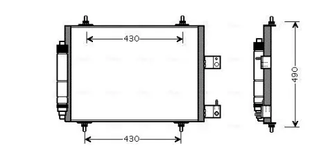 AVA CITROEN Радіатор кондиціонера C8, Jumpy, Fiat Ulysse, Peugeot 807, Expert 02- AVA QUALITY COOLING CNA5213D