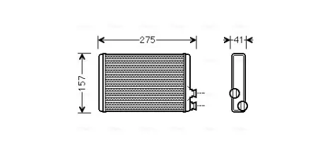 AVA CITROEN Радіатор опалення Berlingo, C4 Picasso, C5 III,Peugeot 407,Partner 08- AVA QUALITY COOLING CNA6305