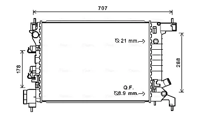 Радіатор, Система охолодження двигуна AVA QUALITY COOLING CTA2047