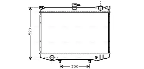 Радіатор, Система охолодження двигуна AVA QUALITY COOLING DN2041