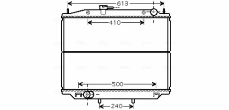Радіатор, Система охолодження двигуна AVA QUALITY COOLING DN2265