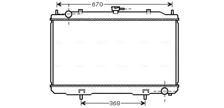 Радіатор, Система охолодження двигуна AVA QUALITY COOLING DN2324