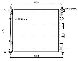 AVA NISSAN Радіатор охолодження EVALIA 1.5 10-, NV200 1.5 10- AVA QUALITY COOLING DN2407