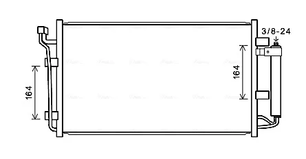 Радіатор кондиціонера Nissan Leaf (11-) AVA AVA QUALITY COOLING DN5387D