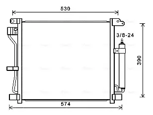 Радіатор кодиціонера AVA QUALITY COOLING DN5403D