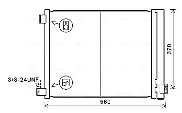 AVA NISSAN Радіатор кондиціонера (конденсатор) з осушувачем MICRA IV 1.2 DIG-S 11- AVA QUALITY COOLING DN5427D