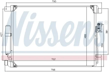 AVA NISSAN Радіатор кондиціонера (конденсатор) NAVARA NP300 2.3 15- AVA QUALITY COOLING DN5543D