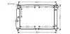 Радіатор, Система охолодження двигуна AVA QUALITY COOLING DWA2067 (фото 1)