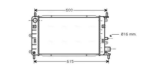 AVA FORD Радіатор сист. охолодження двиг. ESCORT 1,4 CVH 90-98 AVA QUALITY COOLING FD2149