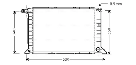 Радіатор охолодження двигуна Ford Tranzit (96-02) 2,5d AVA AVA QUALITY COOLING FD2261