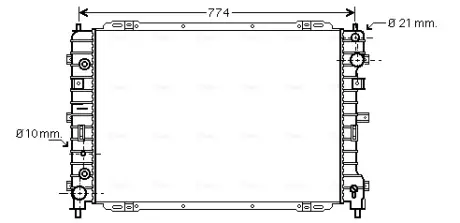 Радіатор, Система охолодження двигуна AVA QUALITY COOLING FD2346