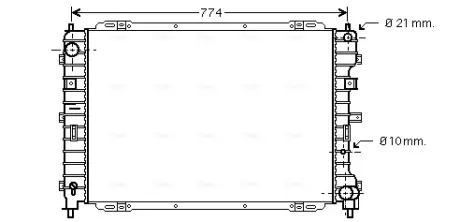 Радіатор, Система охолодження двигуна AVA QUALITY COOLING FD2375