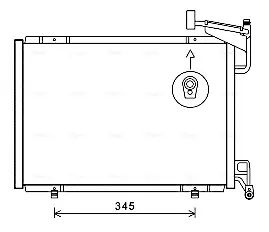 AVA FORD Радіатор кондиціонера (конденсатор) B-MAX 1.0 12-, FIESTA VI 1.0 12-, TRANSIT COURIER B460 1.0 14- AVA QUALITY COOLING FD5592