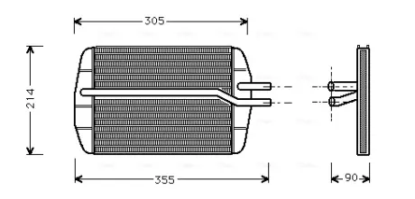 AVA FORD Радіатор опалення Fiesta IV, Фургон 95- AVA QUALITY COOLING FD6216
