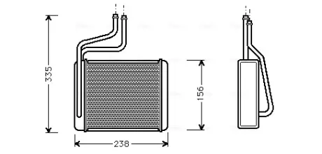 Радіатор обігрівача салону Ford Mondeo (00-) AVA AVA QUALITY COOLING FD6286