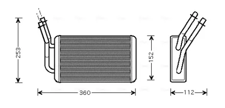 Радіатор обігрівача салону Ford Tranzit 00>06 AVA AVA QUALITY COOLING FD6316