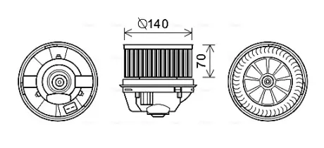 AVA FORD Вентилятор салона C-Max, Focus II 03- AVA QUALITY COOLING FD8496