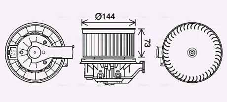 Вентилятор обігрівача салону Ford Fiesta (08-) AVA AVA QUALITY COOLING FD8629