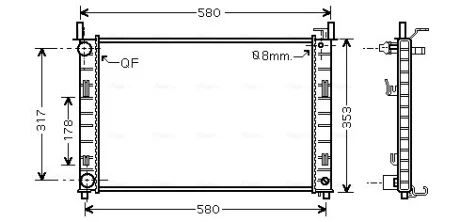 Автозапчасть AVA QUALITY COOLING FDA2326