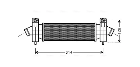 AVA FORD Інтеркулер Mondeo III 2.0/2.2TDCi 00- AVA QUALITY COOLING FDA4341