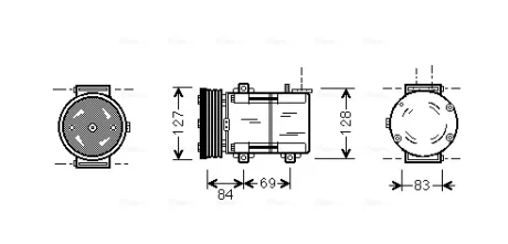 Компресор кондиціонера Ford Transit (00-) AVA AVA QUALITY COOLING FDAK167