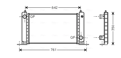AVA FIAT Радіатор системи охолодження двиг. STILO 1.4 16V 04- AVA QUALITY COOLING FTA2243