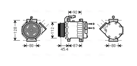 Компресор кондиціонера Citroen Jumper/Peugeot Boxer/Fiat Ducato (06-) AVA AVA QUALITY COOLING FTAK366