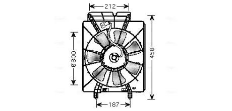 Вентилятор двигуна HONDA CR-V 2.0 06- (вир-во AVA) AVA QUALITY COOLING HD7533
