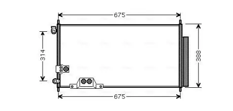 AVA HONDA Радіатор кондиціонера (конденсатор) ACCORD VII 2.2 04- AVA QUALITY COOLING HDA5239D