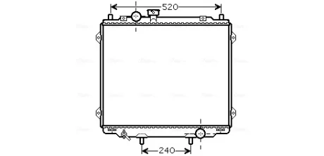 Радіатор, Система охолодження двигуна AVA QUALITY COOLING HY2145