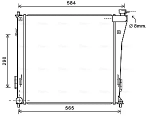 AVA HYUNDAI Радіатор системи охолодження двигуна i40 I 1.7 11- AVA QUALITY COOLING HY2303