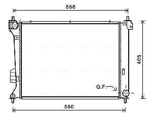 Радіатор, Система охолодження двигуна AVA QUALITY COOLING HY2309