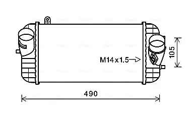 AVA HYUNDAI Інтеркулер GRAND SANTA FE 2.2 13-, SANTA FE III 2.0, 2.2 12-, KIA AVA QUALITY COOLING HY4326
