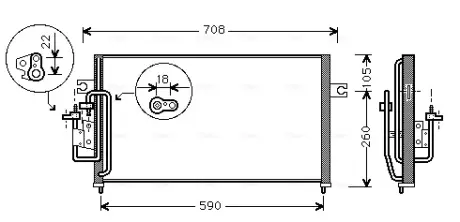 Радіатор кодиціонера AVA QUALITY COOLING HY5059