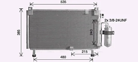 AVA ISUZU Радіатор кондиціонера (конденсатор) D-MAX I 2.5, 3.0 06- AVA QUALITY COOLING IS5032D