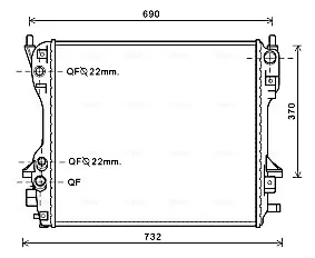 Радіатор охолодження AVA QUALITY COOLING JR2049
