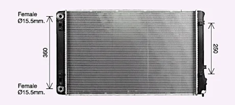 Радіатор, Система охолодження двигуна CLEVER FIT AVA QUALITY COOLING KA2332