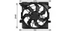 AVA HYUNDAI Вентилятор радіатора (з дифузором) ix35 2.0 10-, KIA AVA QUALITY COOLING KA7548 (фото 2)