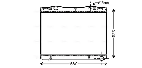 Радіатор, Система охолодження двигуна AVA QUALITY COOLING KAA2133