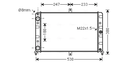 Радиатор вод. охлажд. ВАЗ 2108/9 MT 87- (Ava) AVA QUALITY COOLING LA2008