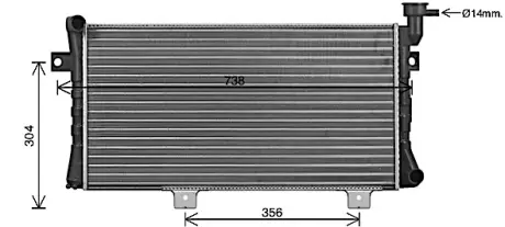 Радіатор охолодження 21214 (інж) алюм (пр-во NISSENS) AVA AVA QUALITY COOLING LA2024