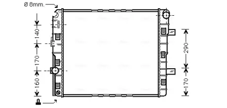 Радиатор DB Atego (1033028) AVA QUALITY COOLING ME2184