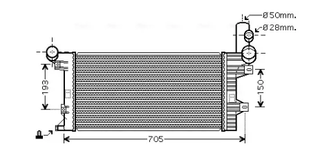 Радиатор Mercedes Atego (1033051) AVA QUALITY COOLING ME2204