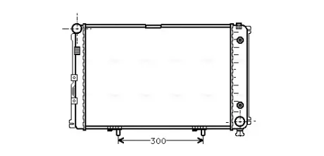 AVA DB Радіатор охолодження з АКПП W201 2.0 82- AVA QUALITY COOLING MS2061