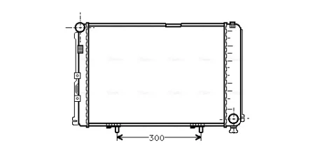 AVA DB Радіатор охолодження двиг. W124 84- AVA QUALITY COOLING MS2067